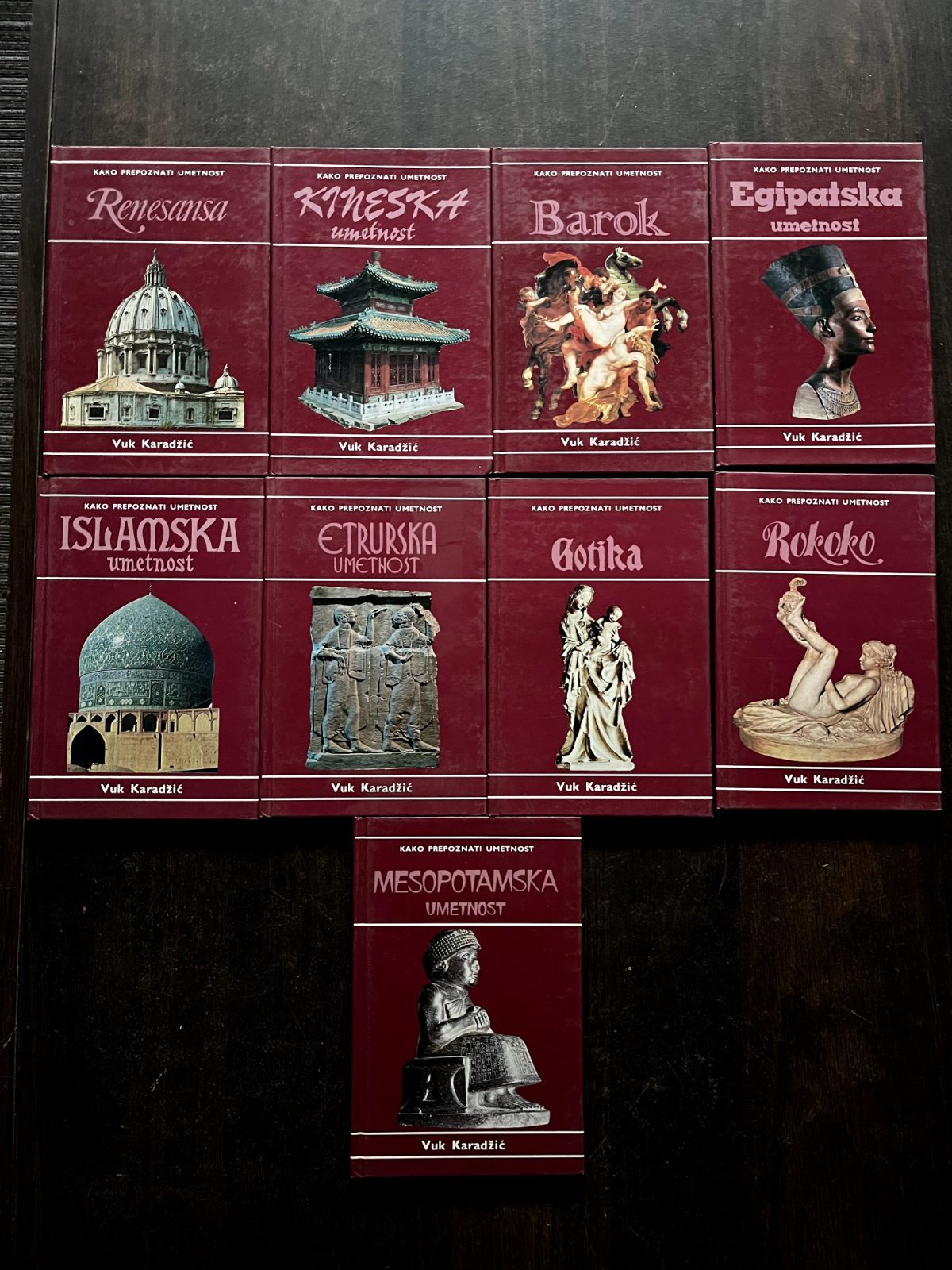 Istorija umetnosti (set of 9: Renesansa, Kineska umetnost, Barok, Egipatska umetnost, Islamska umetnost, Etrurska umetnost, Gotika, Rokoko, Mesopotamska umetnost)